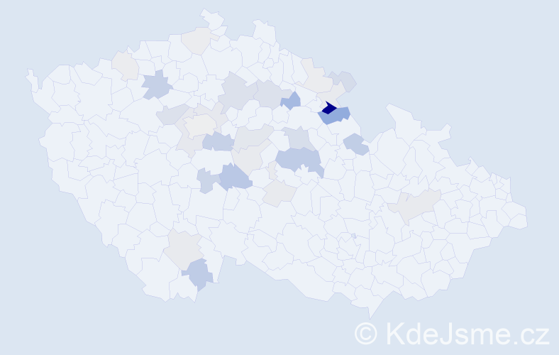 Příjmení: 'Čečetka', počet výskytů 85 v celé ČR