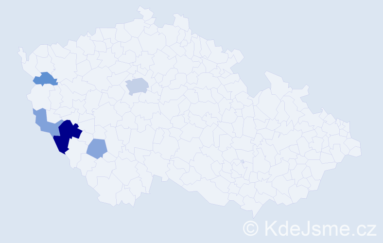 Příjmení: 'Kobrna', počet výskytů 14 v celé ČR