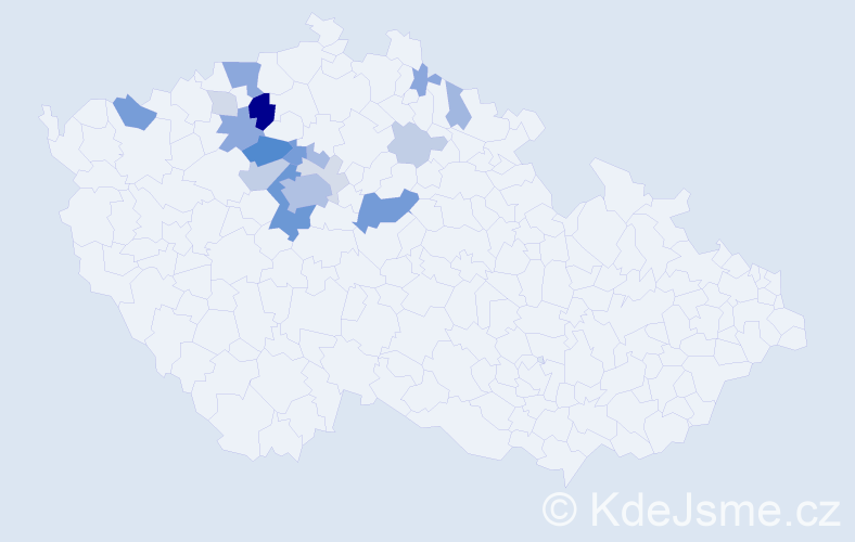 Příjmení: 'Lain', počet výskytů 59 v celé ČR