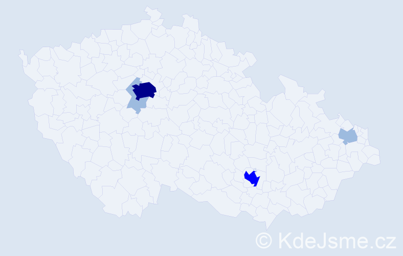 Příjmení: 'Almásyová', počet výskytů 9 v celé ČR