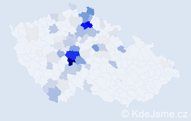 Příjmení: 'Červová', počet výskytů 283 v celé ČR