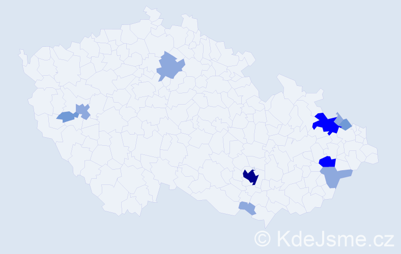 Příjmení: 'Mertensová', počet výskytů 23 v celé ČR