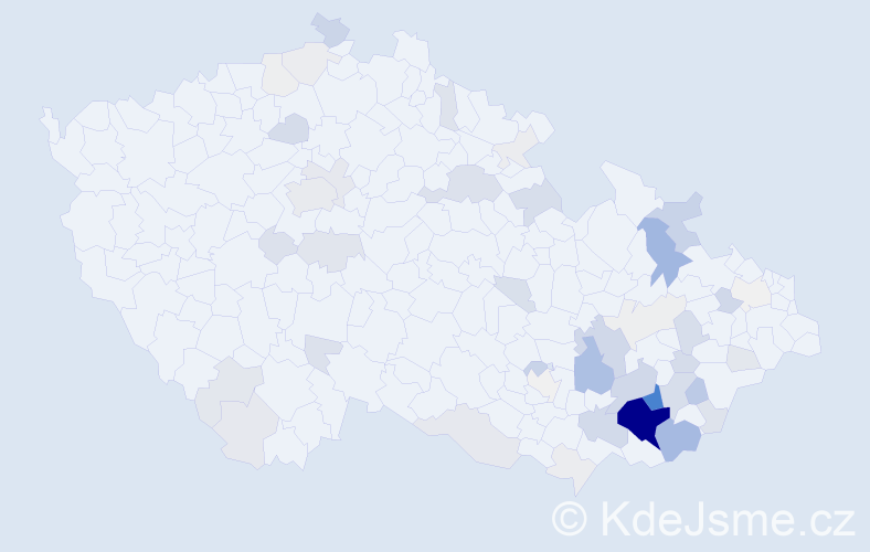Příjmení: 'Vlachynská', počet výskytů 211 v celé ČR