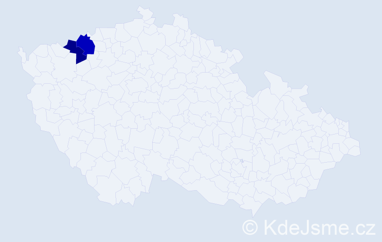 Příjmení: 'Kirchmayrová', počet výskytů 5 v celé ČR