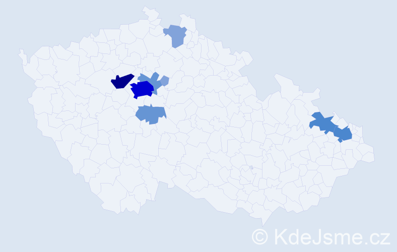 Příjmení: 'Koflák', počet výskytů 33 v celé ČR