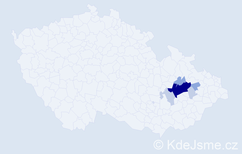 Příjmení: 'Dittmer', počet výskytů 17 v celé ČR