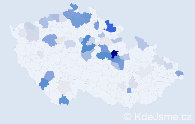Příjmení: 'Košnarová', počet výskytů 212 v celé ČR