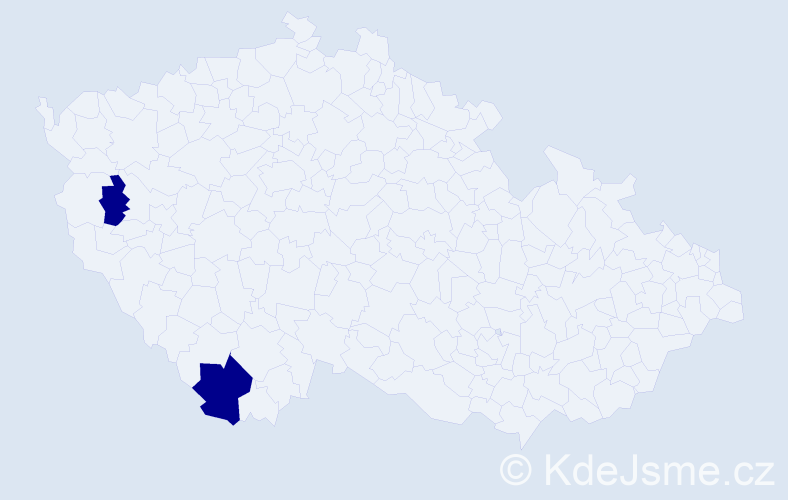Příjmení: 'Temják', počet výskytů 2 v celé ČR