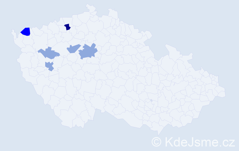 Příjmení: 'Málišová', počet výskytů 14 v celé ČR