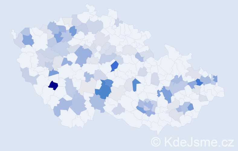 Příjmení: 'Pavlovský', počet výskytů 354 v celé ČR