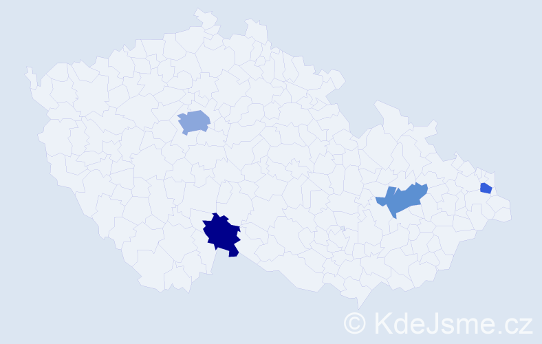 Příjmení: 'Riebová', počet výskytů 6 v celé ČR