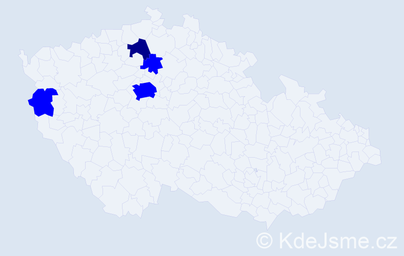 Příjmení: 'Tschauner', počet výskytů 5 v celé ČR