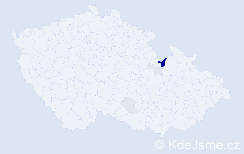 Příjmení: 'Doubínek', počet výskytů 18 v celé ČR