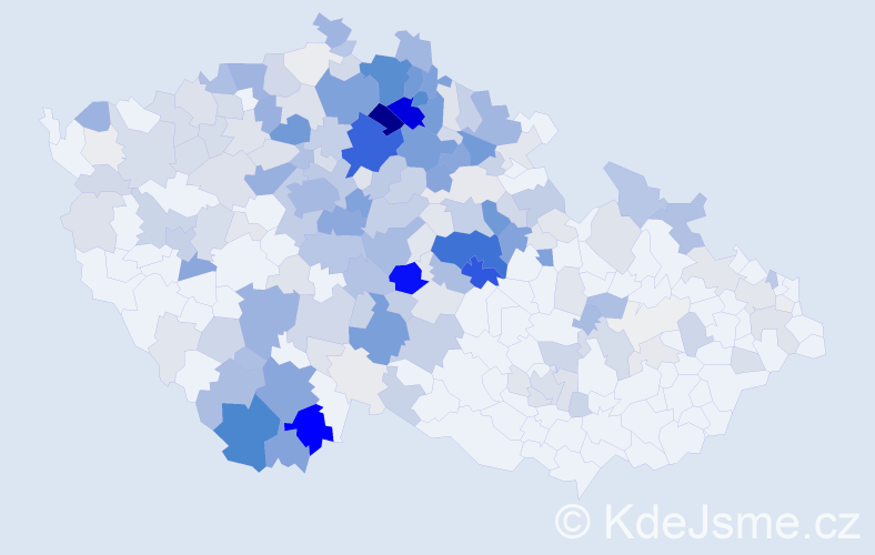 Příjmení: 'Kysela', počet výskytů 1035 v celé ČR