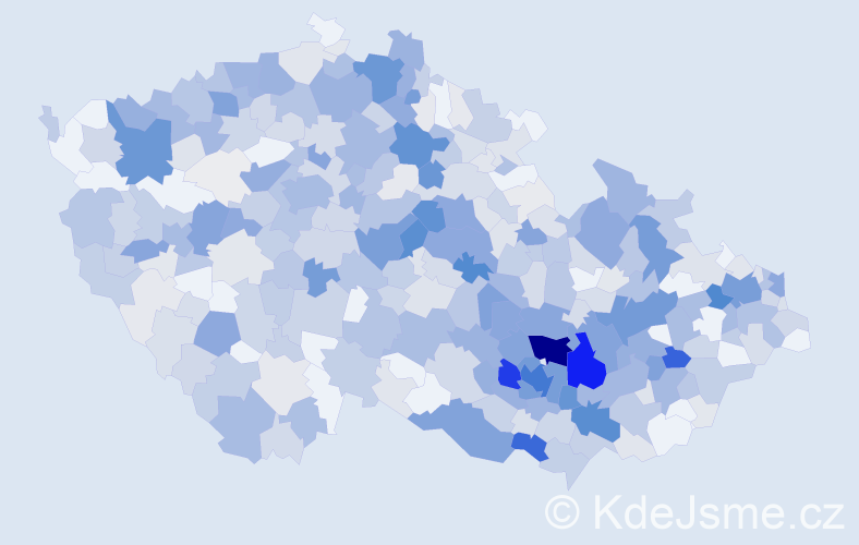 Příjmení: 'Hudec', počet výskytů 2270 v celé ČR