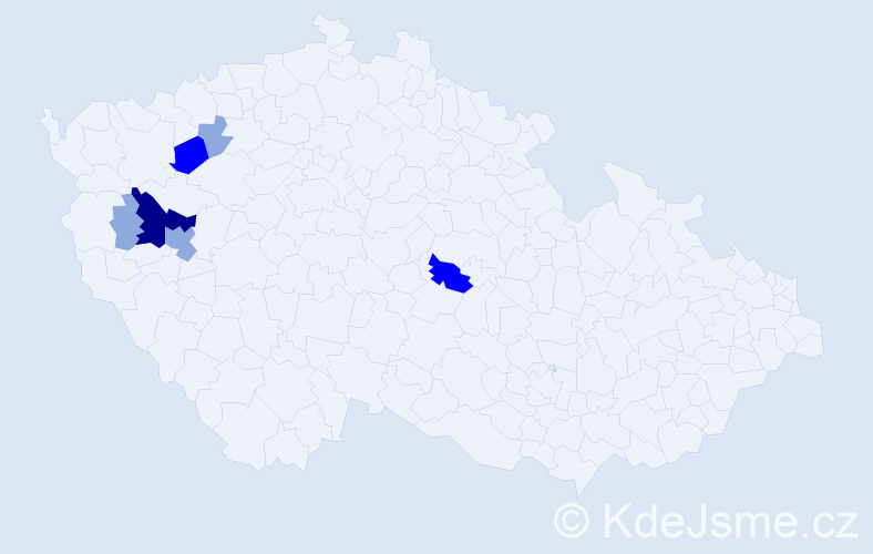 Příjmení: 'Konstantinovičová', počet výskytů 17 v celé ČR