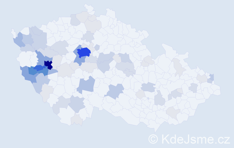 Příjmení: 'Štenglová', počet výskytů 248 v celé ČR