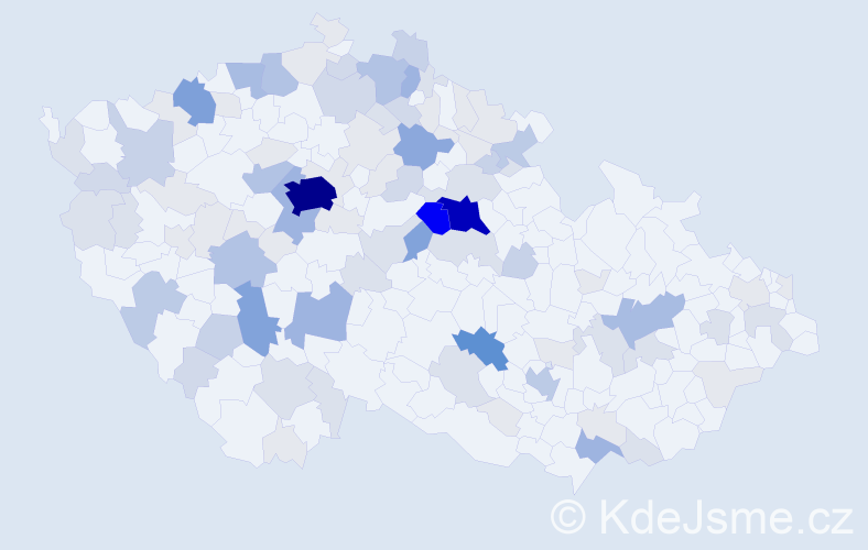 Příjmení: 'Kožená', počet výskytů 384 v celé ČR