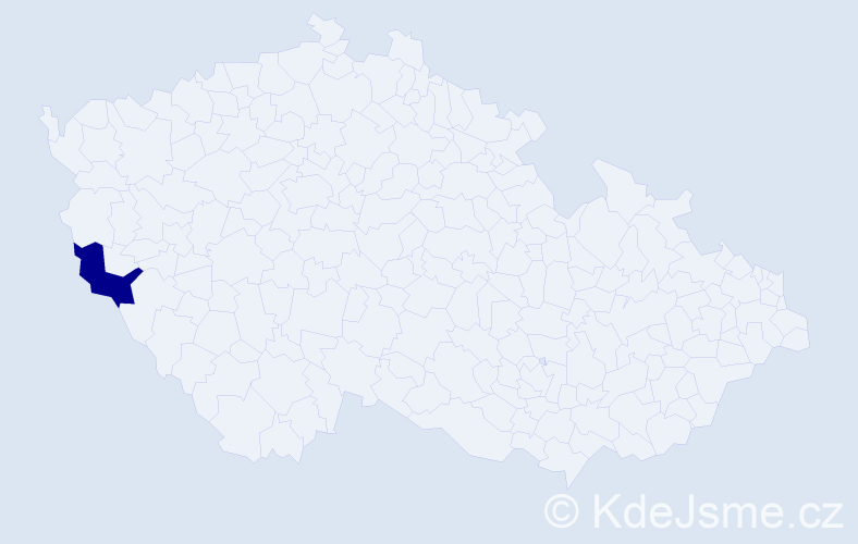 Příjmení: 'Vladan', počet výskytů 1 v celé ČR