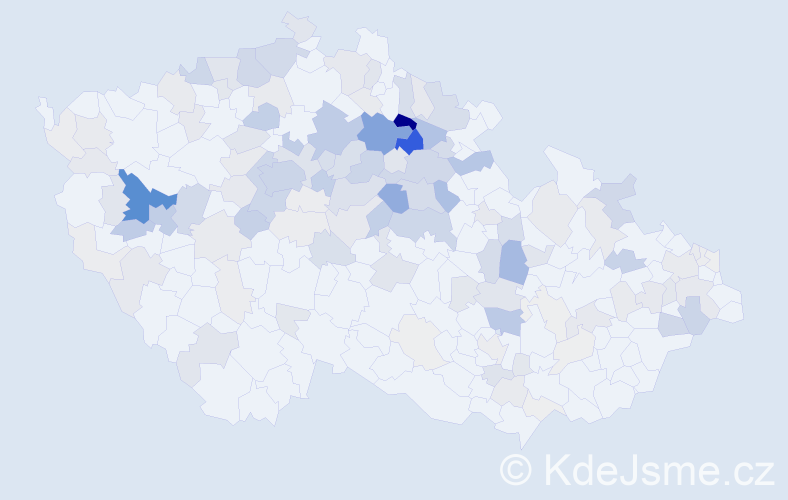 Příjmení: 'Ruml', počet výskytů 500 v celé ČR