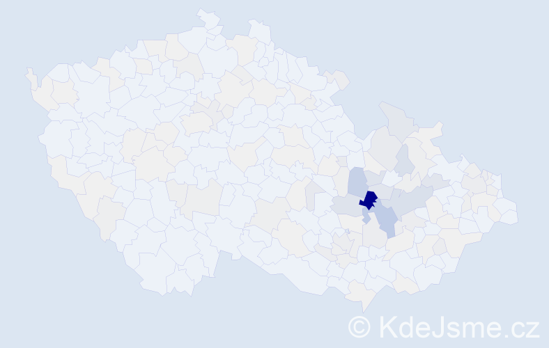 Příjmení: 'Grepl', počet výskytů 658 v celé ČR