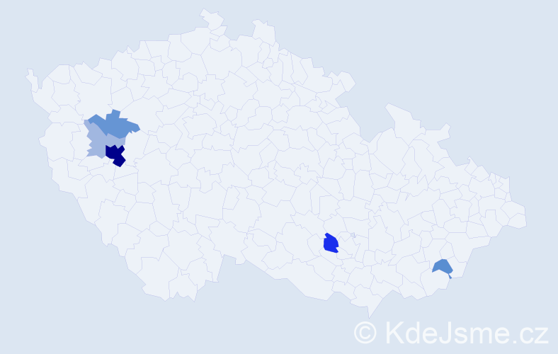 Příjmení: 'Zvikl', počet výskytů 20 v celé ČR