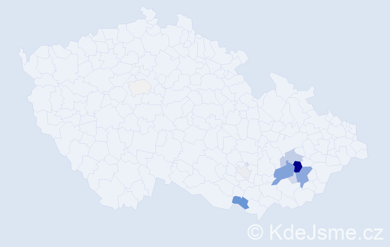 Příjmení: 'Závrbská', počet výskytů 32 v celé ČR
