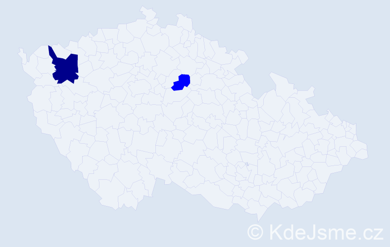 Příjmení: 'Branovická', počet výskytů 3 v celé ČR