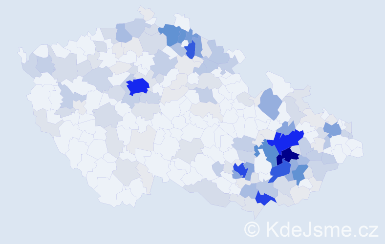 Příjmení: 'Nesvadba', počet výskytů 712 v celé ČR