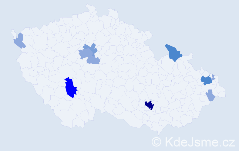 Příjmení: 'Rutta', počet výskytů 25 v celé ČR