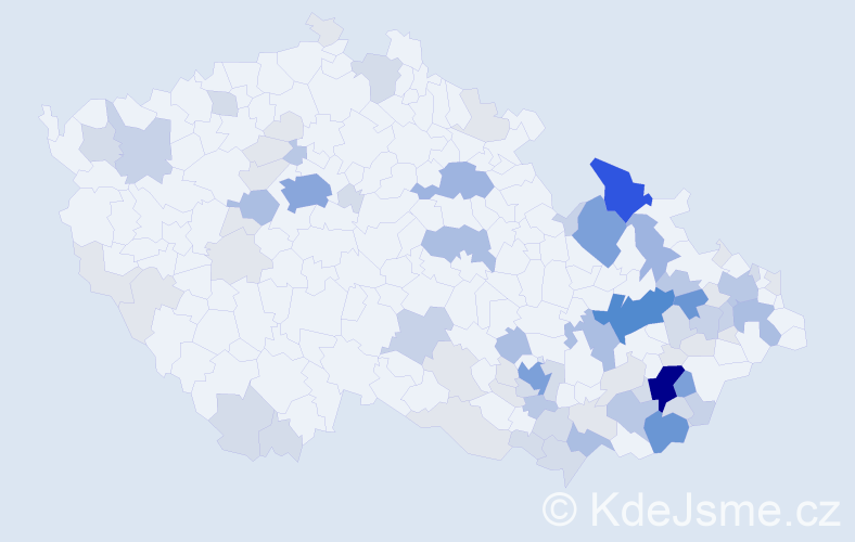 Příjmení: 'Chromek', počet výskytů 268 v celé ČR