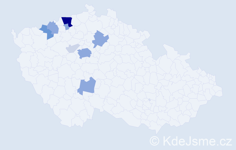 Příjmení: 'Vršatová', počet výskytů 31 v celé ČR