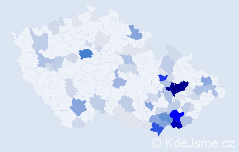 Příjmení: 'Nejezchleba', počet výskytů 298 v celé ČR