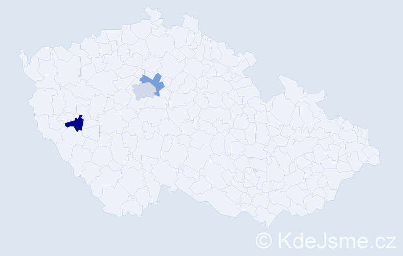 Příjmení: 'Hyrya', počet výskytů 4 v celé ČR