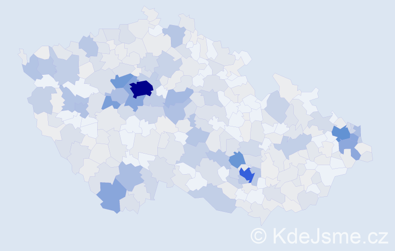 Příjmení: 'Sojka', počet výskytů 1558 v celé ČR