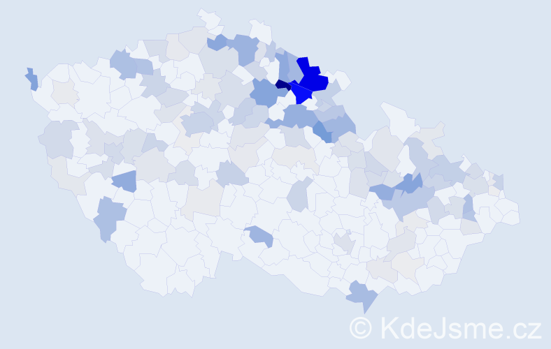 Příjmení: 'Kuhnová', počet výskytů 404 v celé ČR