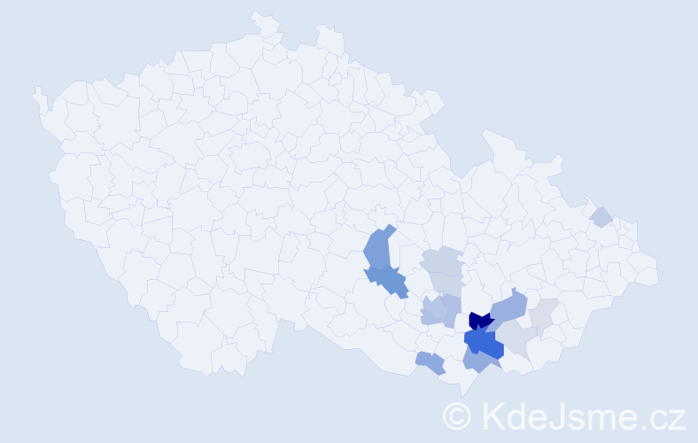 Příjmení: 'Šmaková', počet výskytů 39 v celé ČR