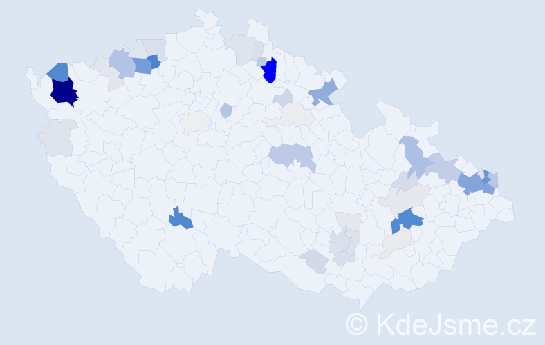Příjmení: 'Klempár', počet výskytů 270 v celé ČR