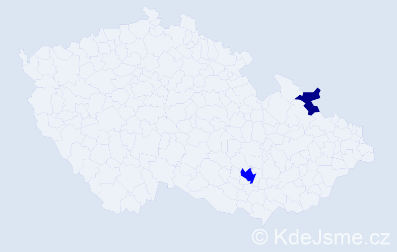Příjmení: 'Spargelová', počet výskytů 5 v celé ČR