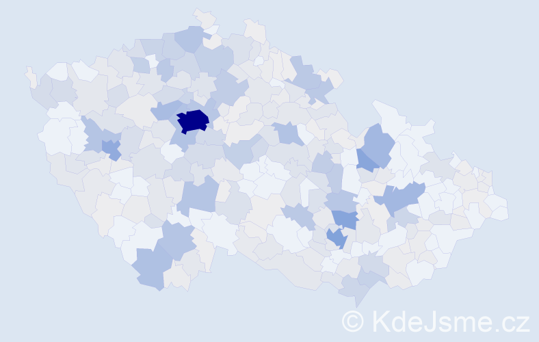 Příjmení: 'Šváb', počet výskytů 1275 v celé ČR