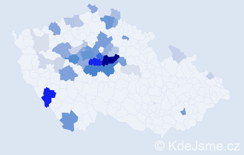 Příjmení: 'Krutská', počet výskytů 207 v celé ČR