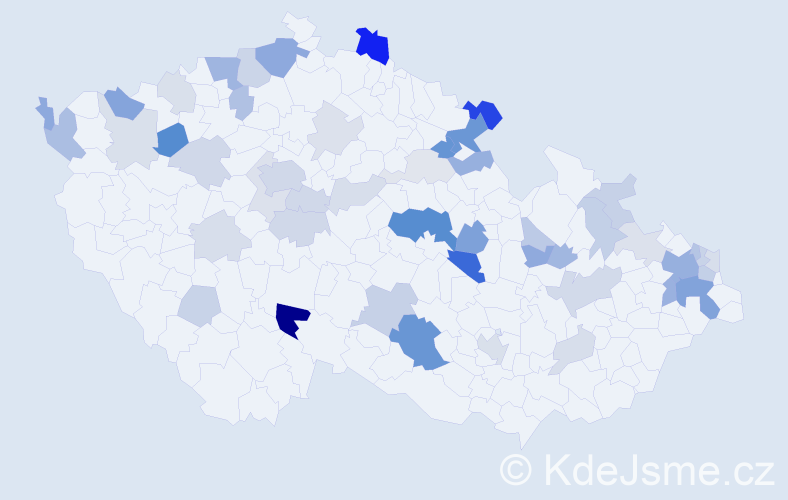 Příjmení: 'Roško', počet výskytů 122 v celé ČR