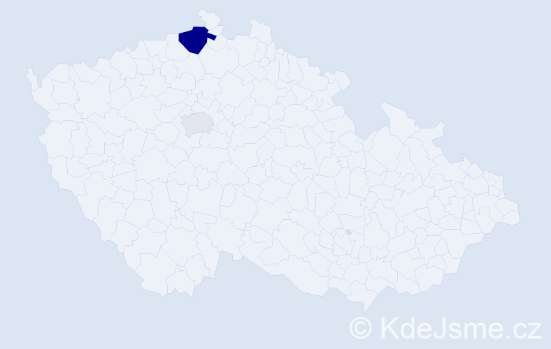Příjmení: 'Parásek', počet výskytů 5 v celé ČR