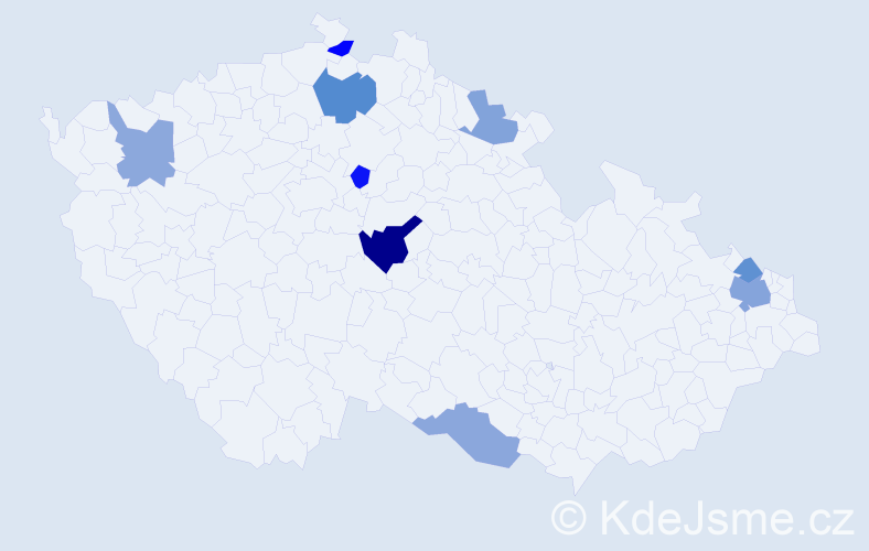 Příjmení: 'Koniarik', počet výskytů 14 v celé ČR