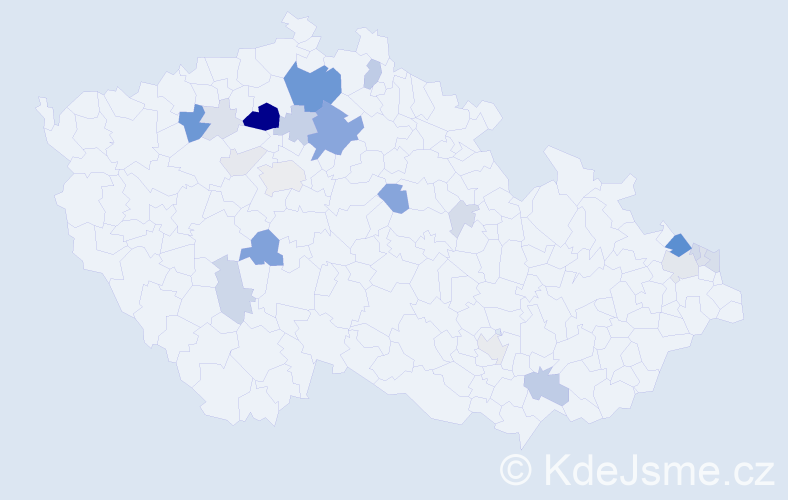 Příjmení: 'Kulas', počet výskytů 87 v celé ČR