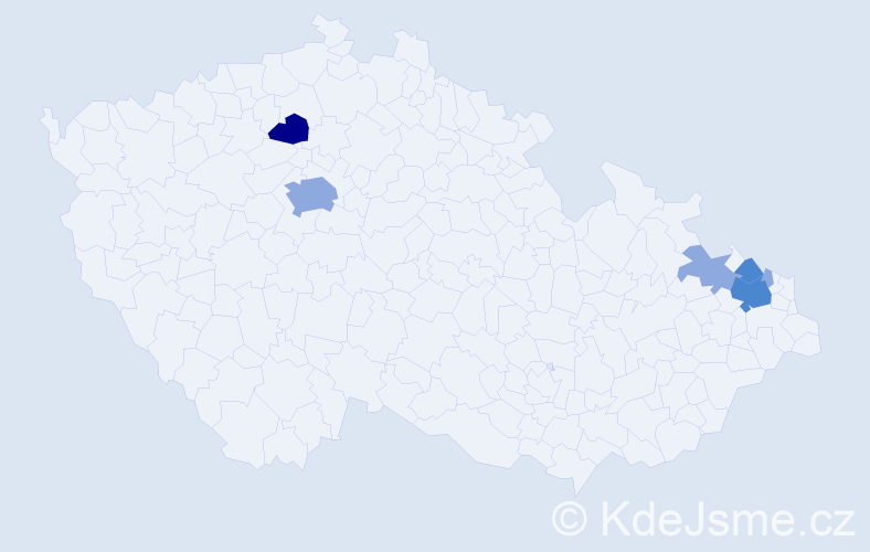 Příjmení: 'Wipplerová', počet výskytů 19 v celé ČR