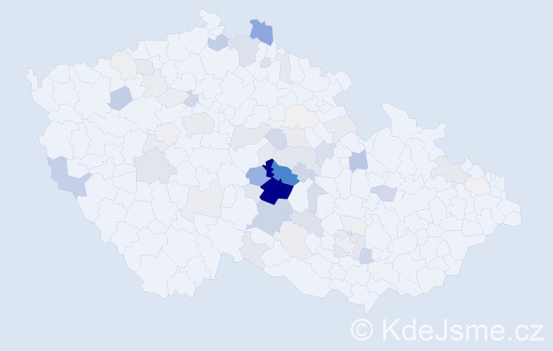 Příjmení: 'Tecl', počet výskytů 276 v celé ČR