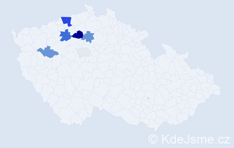 Příjmení: 'Krinerová', počet výskytů 19 v celé ČR