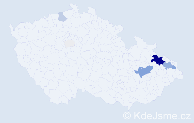 Příjmení: 'Toloch', počet výskytů 20 v celé ČR