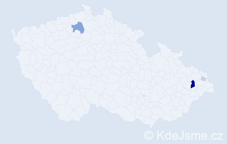 Příjmení: 'Kleniar', počet výskytů 9 v celé ČR